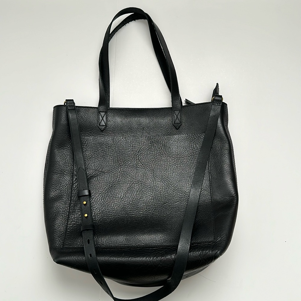 Madewell medium zip top transport tote black